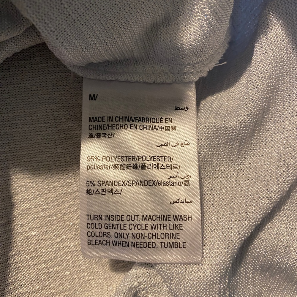 INC International Concepts | Silver Metallic Blouse | Medium - Picture 4 of 5